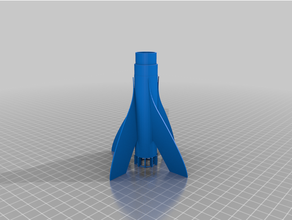 modular model rocket 1 customized 3d print model - Mito3D
