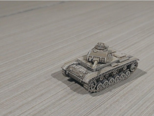 Panzer iii facile impression 3D print model - Mito3D