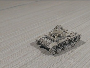 Panzer iii einfach drucken 3d print model - Mito3D