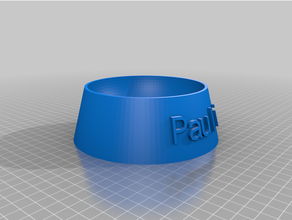 customized fully parametric dog cat food bowl pauli 3d print model - Mito3D