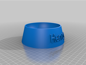 customized fully parametric dog cat food bowl henry 3d print model - Mito3D