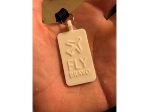 fly bravo airlines - keychain airline airplane aviation 3d print model - Mito3D