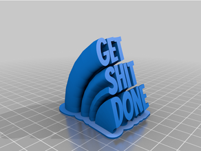 shit - customized sweeping 2-line plate 3d print model - Mito3D