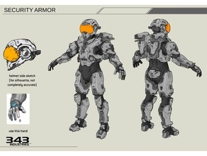 halo 5 security armor 3d print model - Mito3D
