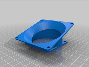 customized parametrizable size fan adapter manifold tube angle 3d print model - Mito3D