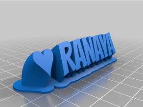 ranaya personalizado varrendo 2 line prato 3d print model - Mito3D