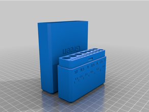 özelleştirilmiş kişiselleştirilebilir matkap bit durum kılıf 3d print model - Mito3D