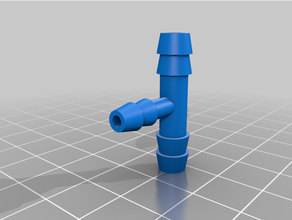 tubo flessibile sbavatura tee 2x6mm 1x4mm personalizzato 3d print model - Mito3D