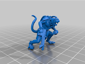 space rat eating cheese 40k genestealer cult ratman skaven warhammer 3d print model - Mito3D