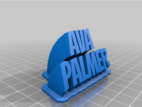 ava plate customized 3d print model - Mito3D