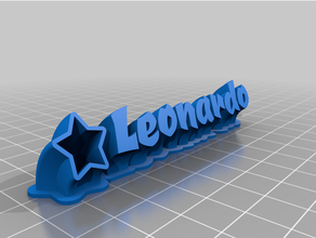 angepasst fegen 2 line Teller Leonardo 3d print model - Mito3D
