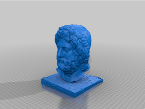 busto romano hombre 3dprint 3dprintable 3dprinting 3dscan 3dscanner 3dscanning cultural patrimonio griego mitología noble escultura estatua 3d print model - Mito3D