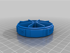 day pill box rotating lid - customizable names container pillbox 3d print model - Mito3D