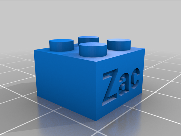 zac Lego mattone personalizzato 3D print model - Mito3D