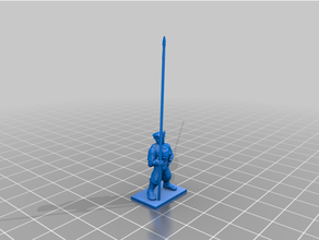 middle renaissance - imperial roman light pikemen 20mm 25mm fantasy infantry medieval pike tabletop gaming wargaming 3d print model - Mito3D