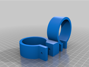 personalizzato attraversare comune tubo morsetto 3d print model - Mito3D