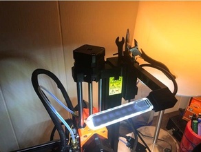 prusa mini outil titulaire soutien LED lumière monter 3d print model - Mito3D