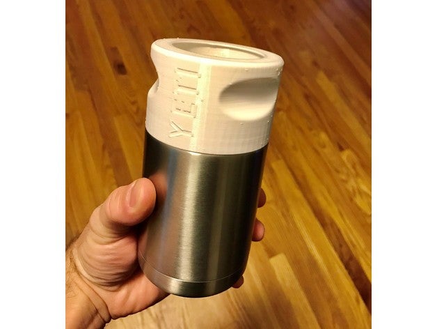 yeti colster adattatore alto magro lattine koozie seltzer cap coperchio 3D print model - Mito3D