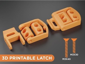 desenhar robusto braçadeira grampo porta recinto travas fechadura m3 parafusos puxar alternancia 3d print model - Mito3D