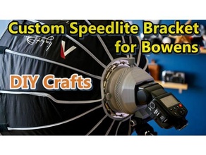 speedlight bracket bowens custom adapter camera flash light bowensadapter 3d print model - Mito3D