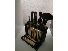 pinceau support brush holder maquillage pinceaux 3d print model - Mito3D