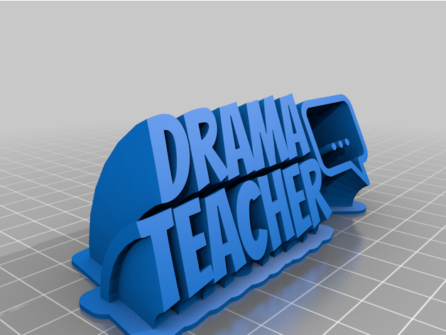 drama tag 3D print model - Mito3D