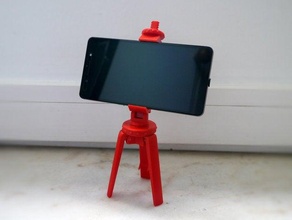 yakınlaştır telefon tripod çentikli ayakta durmak 3d print model - Mito3D