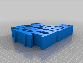 personalizado variable palabra escultura 3d print model - Mito3D
