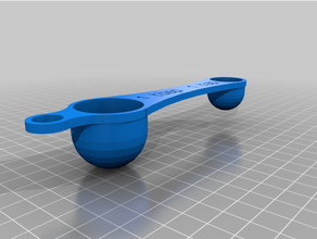 customized measuring spoon scoop ended 3d print model - Mito3D