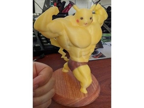 color swole pikachu 3d print model - Mito3D