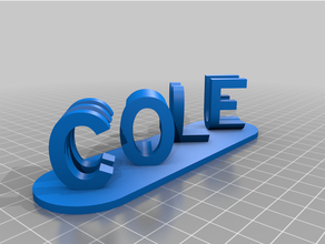 personnalisé double lettre blocs cole 3d print model - Mito3D