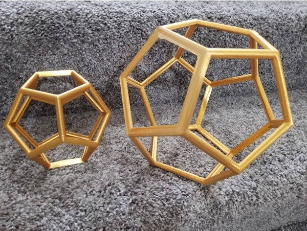 dodecaedro estructura metálica habitación central frio difícil multa cuadro geo geométrico geometría suerte matemáticas apoya estrés prueba Boda cable 3D print model - Mito3D