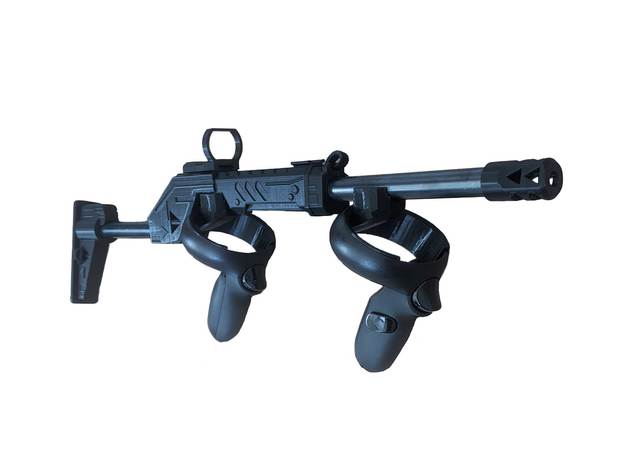 magnético Gunstock óculo busca 1 2 3d rifle vr arma fogo estoque 3D print model - Mito3D