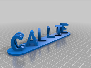 Callie palavra dupla personalizado 3d print model - Mito3D