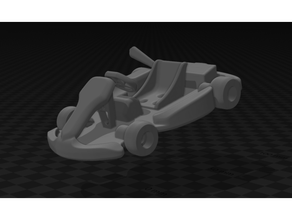 yarış kart araba Go Kart yarışçı 3d print model - Mito3D