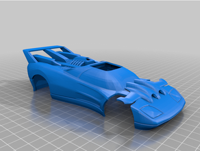 hotwheels flathead fury 102mm miniz acceleracers body car hot wheels kyosho race rc shell 3d print model - Mito3D