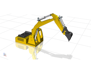 hydraulic toy excavator 3d print model - Mito3D