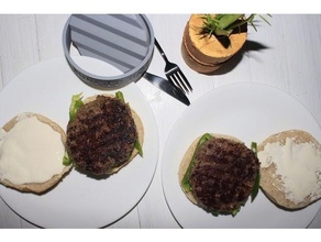 burger time press food hamburger kitchen 3d print model - Mito3D