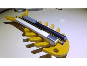 porta canetas fish bone caneta suporte 3d print model - Mito3D