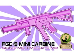 fgc9 mini carabina edizione 1 6 scala fgc 9 pistola modello 3d print model - Mito3D