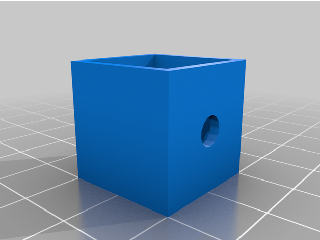 cube trou 2cm étalonnage tester imprimante 3D print model - Mito3D