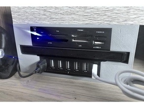 USB meios comunicação cubo computador portátil 35 cartão leitor cdsd DVD externo inteligente 3d print model - Mito3D