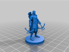 dual hand crossbows human male 3d print model - Mito3D