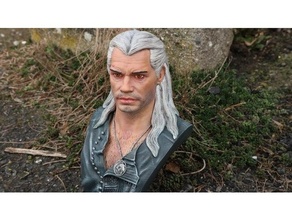 Geralt Rivia buste Henri caverne Netflix statue 3d print model - Mito3D