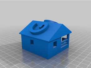 keychain gg house 3d print model - Mito3D