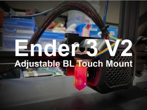ender 3 v2 adjustable bltouch mount 3d print model - Mito3D