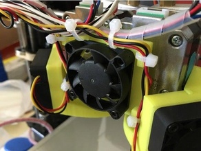 40 mm fan cavo gestione montare 3d print model - Mito3D
