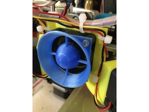 40 mm cooling fan shroud duct 3d print model - Mito3D