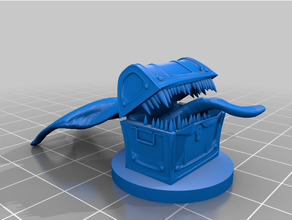 mimic billowing cape chest dragons dungeons 3d print model - Mito3D