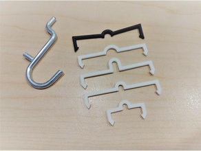 tight fitting pannello forato clip openscad 3d print model - Mito3D